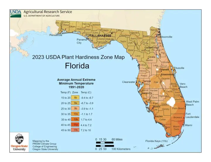 map of growing zone 10a