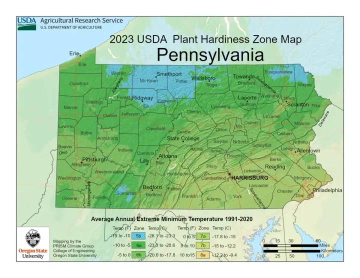 map of growing zone 7b